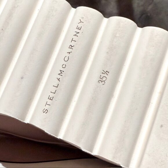 Stella McCartney Pink Patent Faux Leather Monk Strap Platform Shoes - Picture 8 of 11